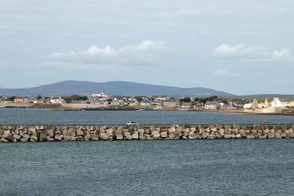 Improved naval defences: The Churchill Barriers. built during the war in Mainland Orkney Isles