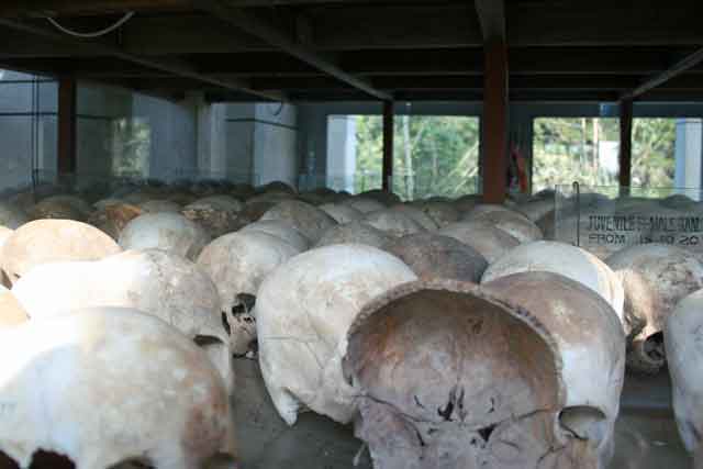 Mass genocide: Killing Fields horror. Cambodia